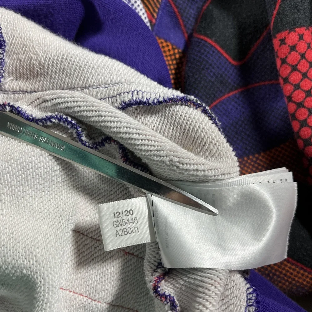 Adidas CNY‎ Hoodie Men Small Geometric Purple Orange GN5448 Streetwear